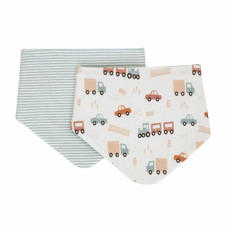 Bandana Bibs 2pk - Blue Trucks