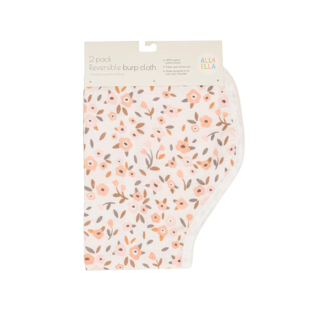 Burp Cloth 2pk - Floral Bouquet