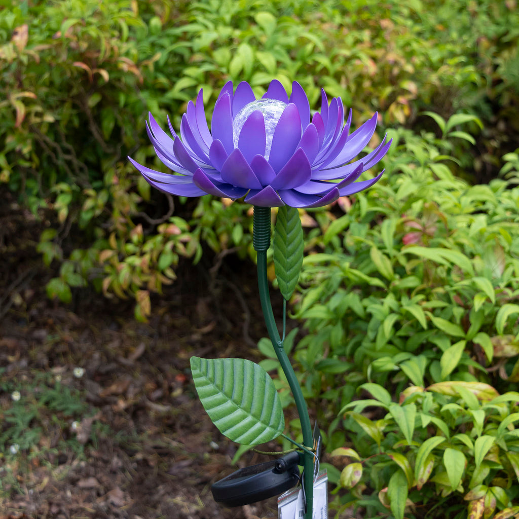 Purple Lotus Solar Light