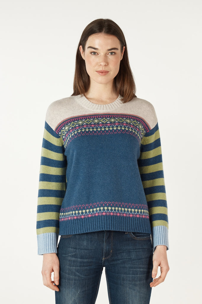 Fairisle Jumper - Denim