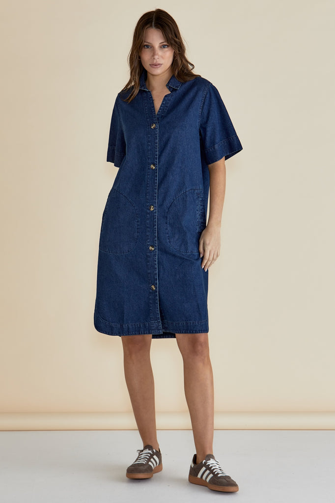 Dawson Denim Dress - Vintage Wash