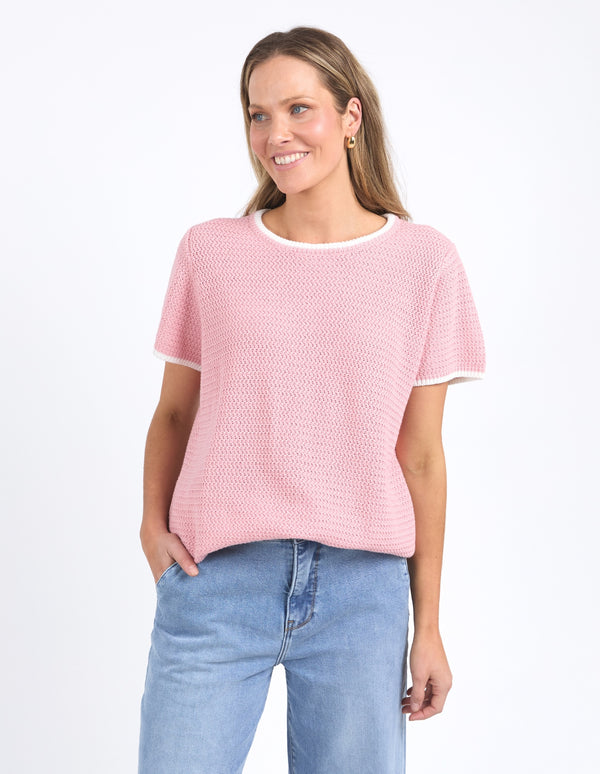 Camellia Short Sleeve Knit - Blush