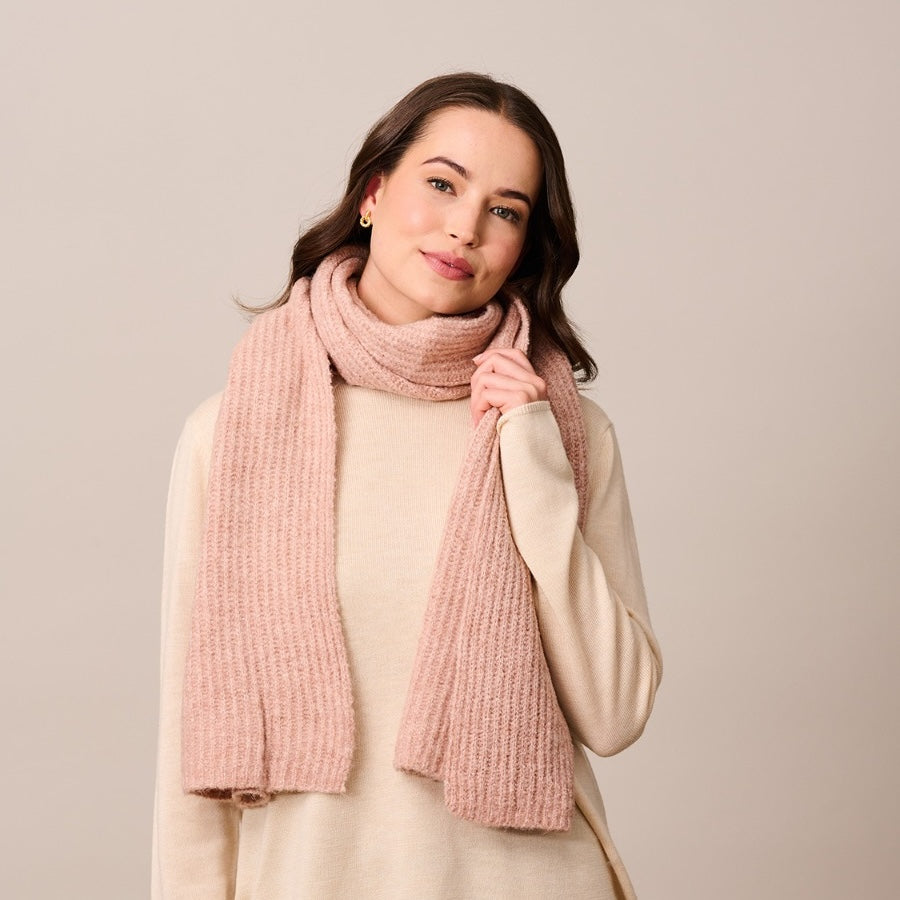 Ribbed Scarf - Blush