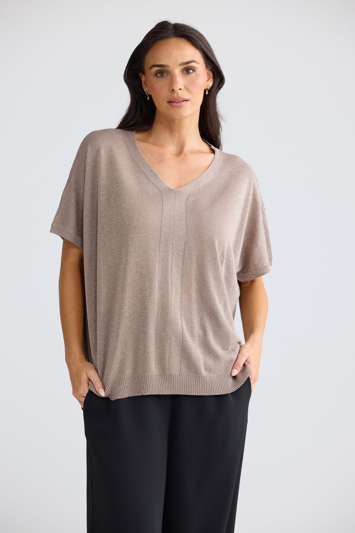 Jessamy Top - Champagne With Silver