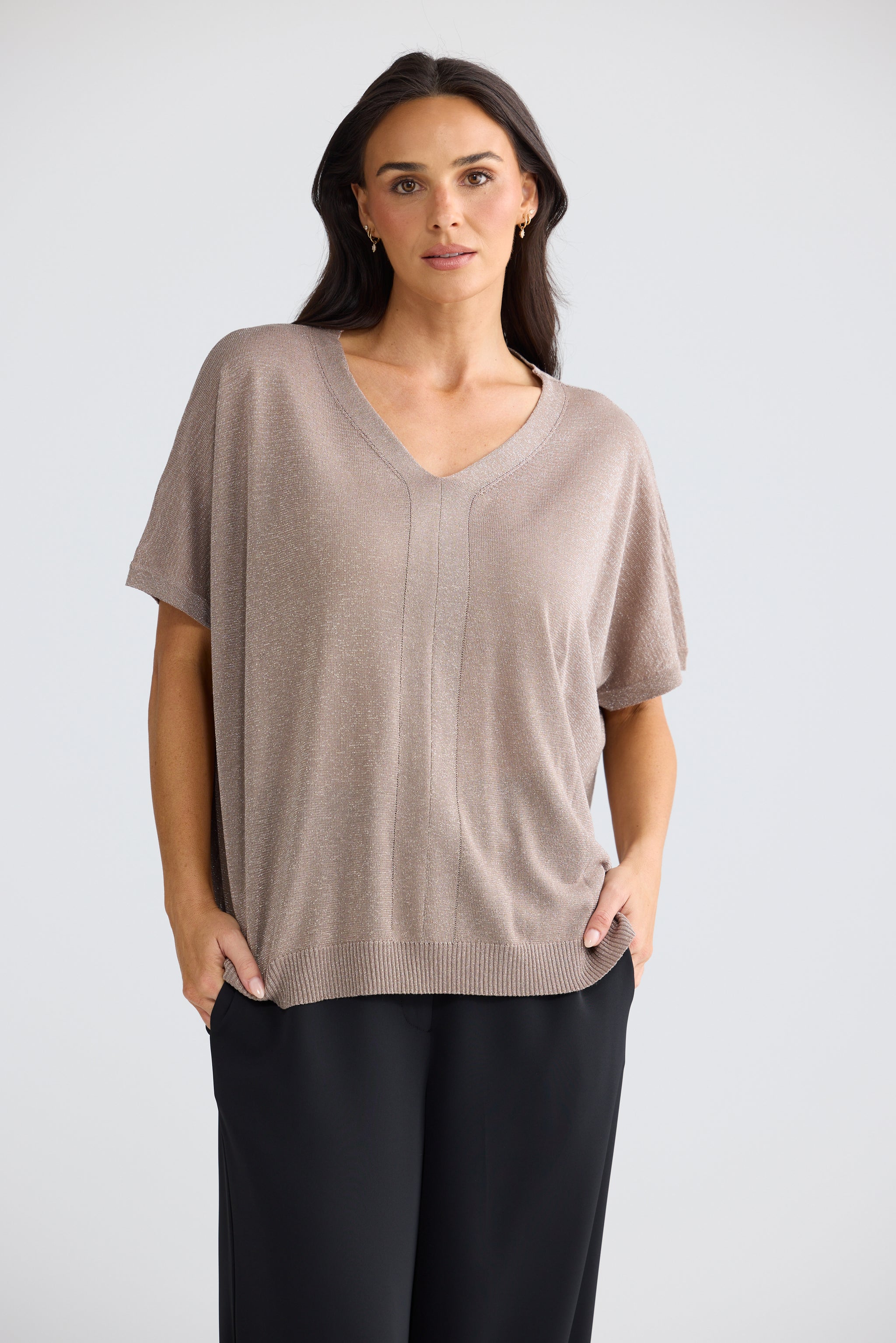 Jessamy Top - Champagne With Silver
