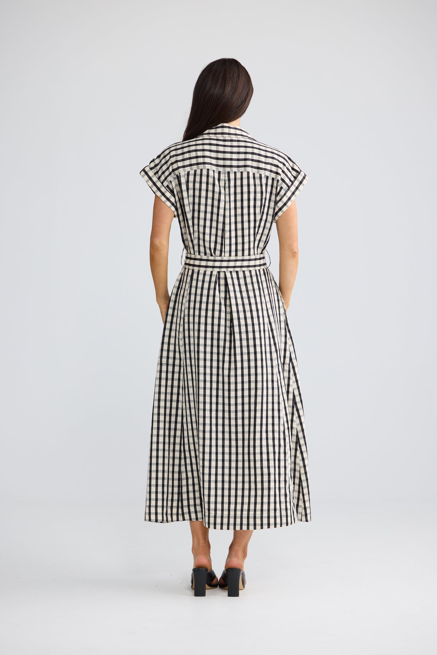 Portia Dress - Black Gingham