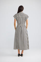 Portia Dress - Black Gingham