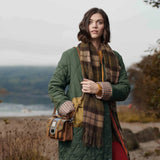 Mini Satchel - Chestnut & Blue Tartan