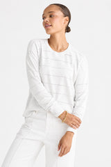 Textured Linen Jumper - White