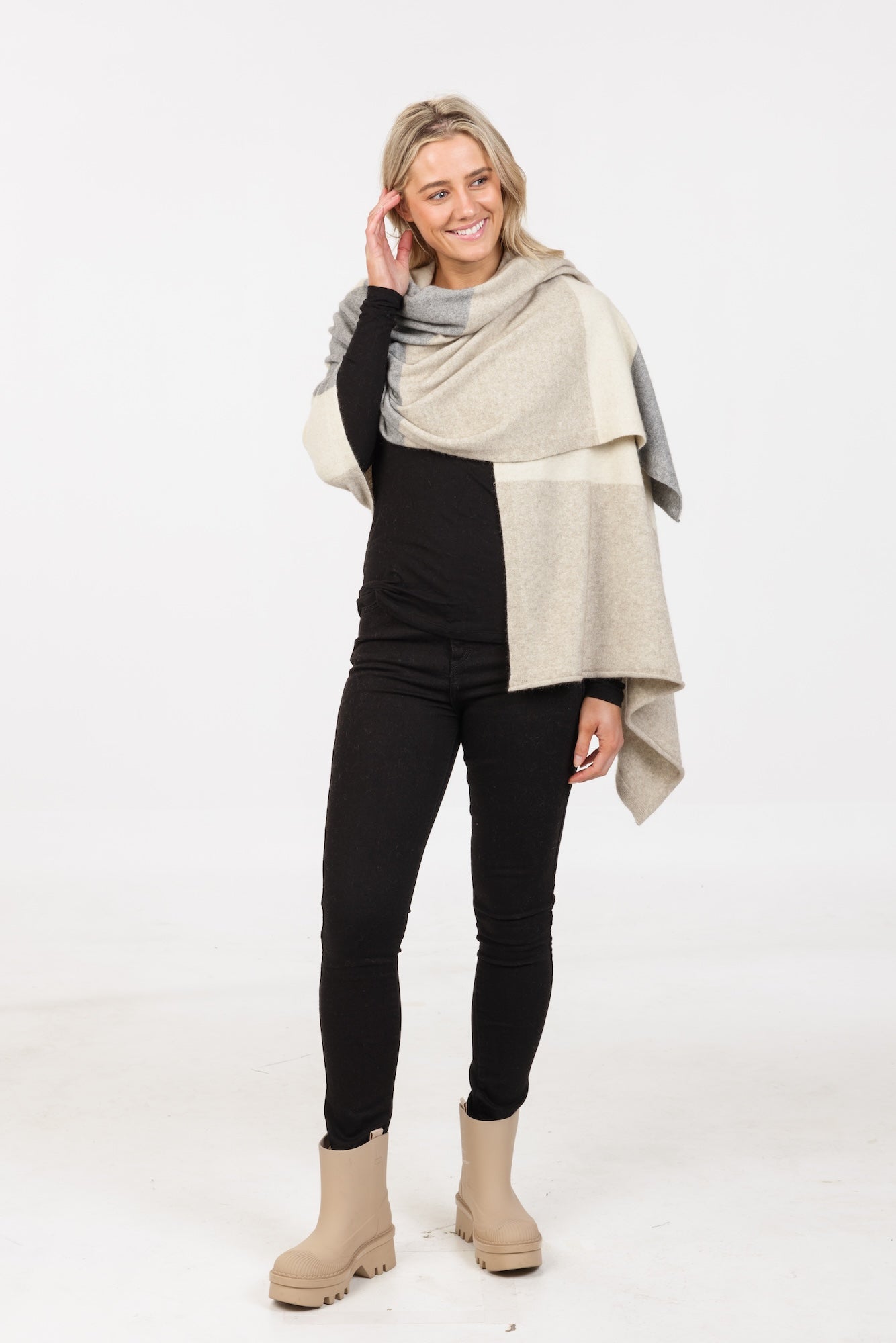 Travel Wrap One Size - Natural Stripe