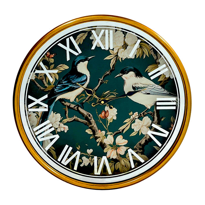 Usher Finch Clock - Gold/Blue