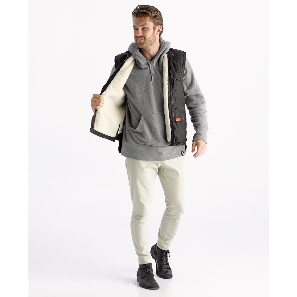 The Rawson - Woollen Pocket Vest Brown