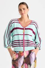 Statement Zip Cardi - Sea Breeze