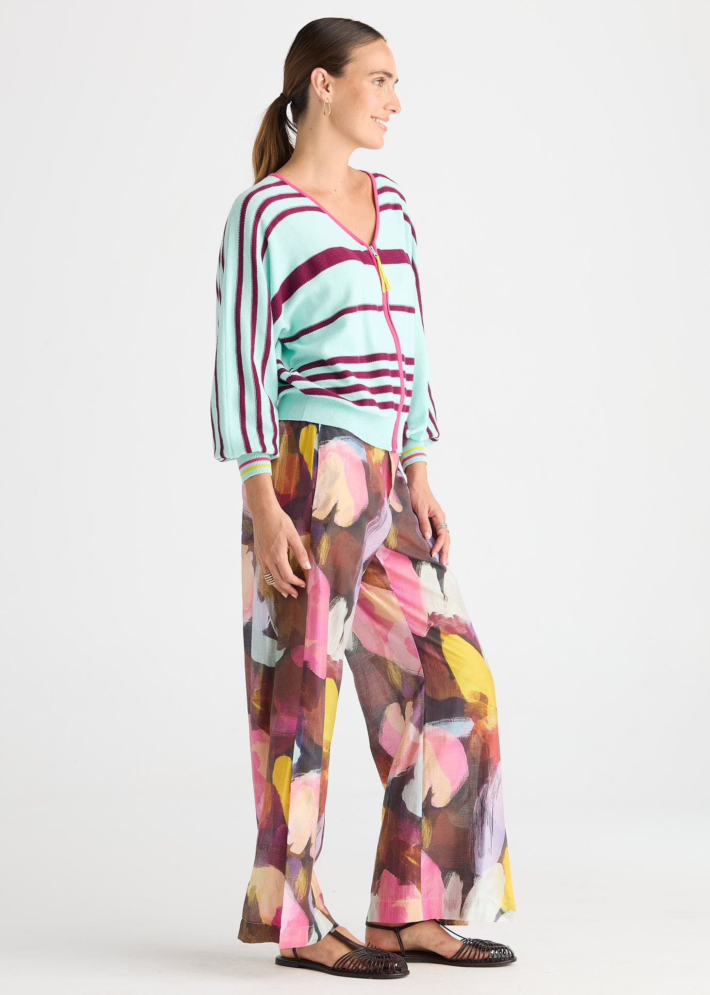 Statement Zip Cardi - Sea Breeze