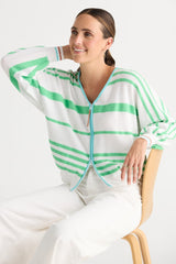Statement Zip Cardi - White