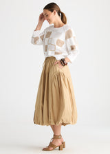 Patch Pointelle Top - White