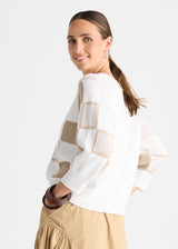 Patch Pointelle Top - White