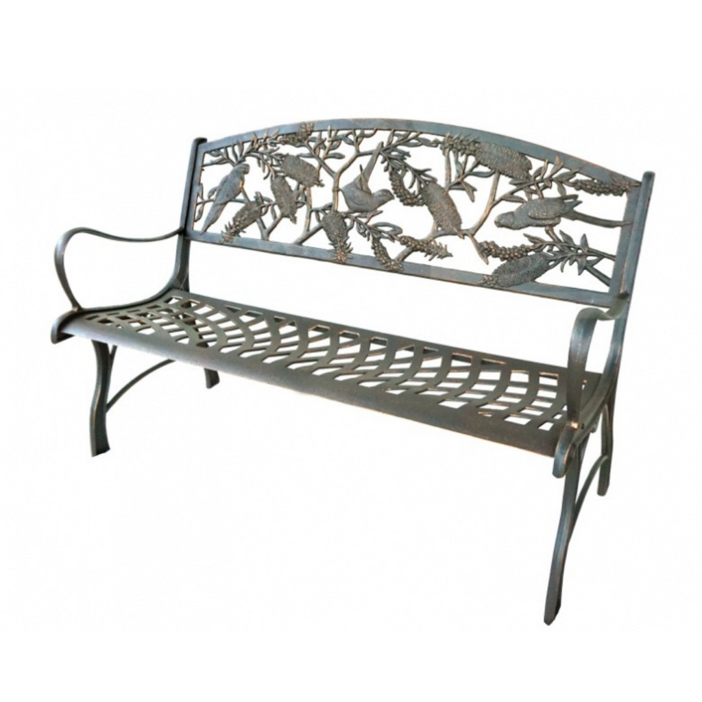 Cast Iron Bench - Rosella & Bottlebrush