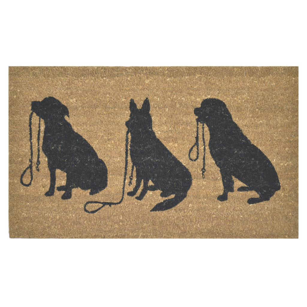 Doormat PVC Coir - 3 Dogs 45x75cm