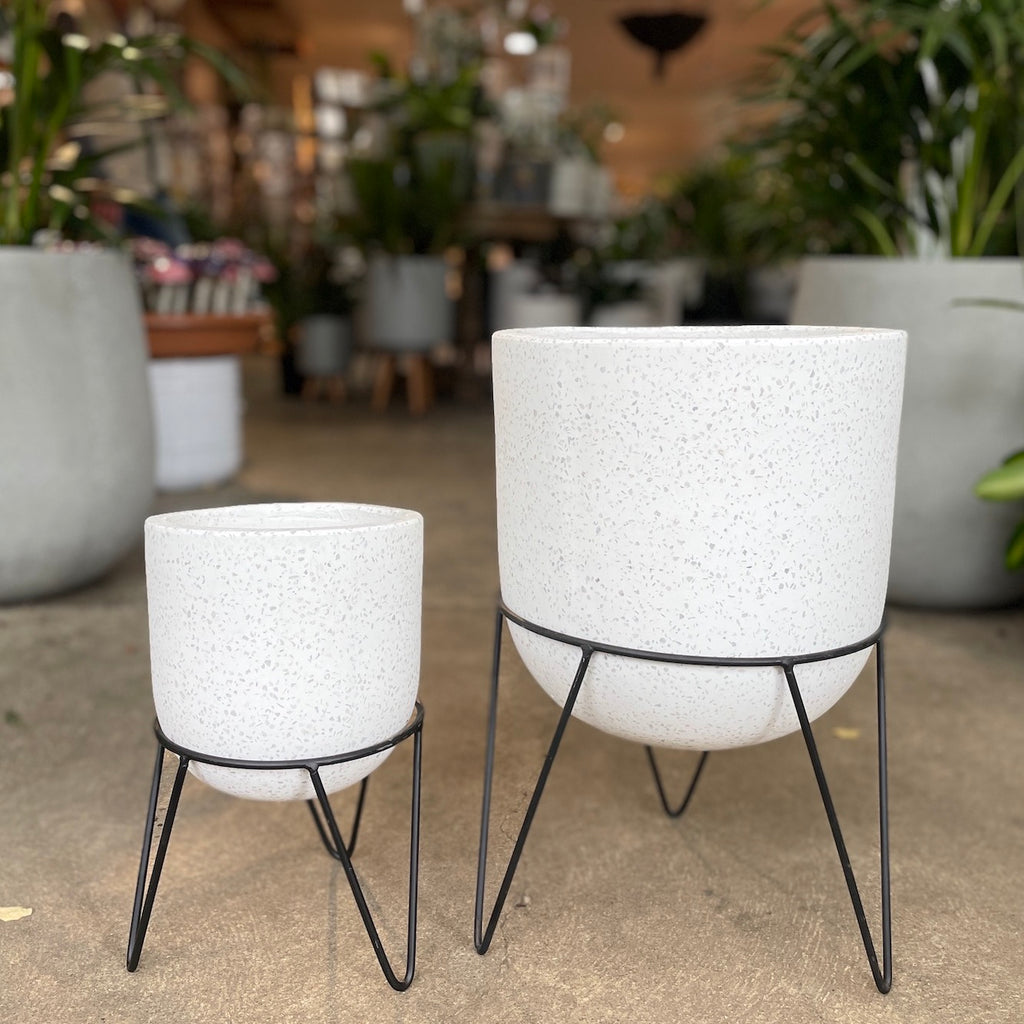 Terrazzo Egg White With Stand