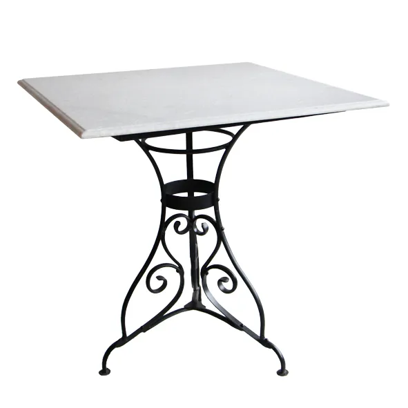 Paris Table Square Marble Top 75x79cm