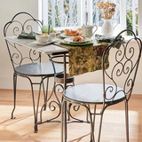 Paris Table Square Marble Top 75x79cm