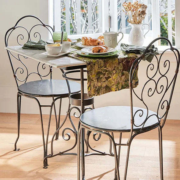 Paris Table Square Marble Top 75x79cm
