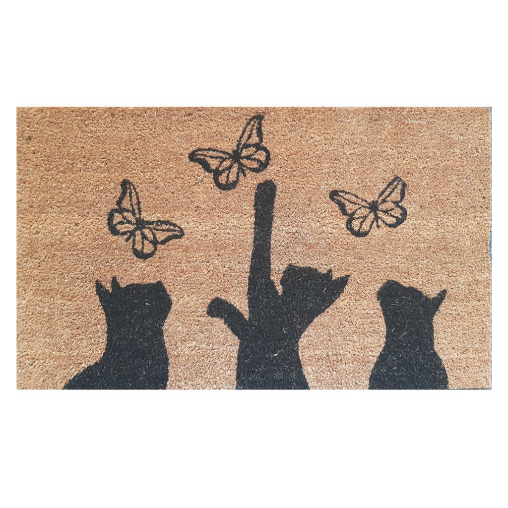 Doormat - Cat Butterfly