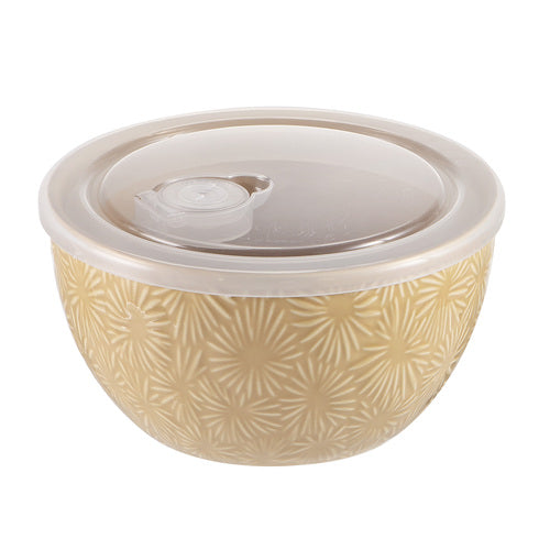 Oxley Flower Microwave Bowl - Mustard