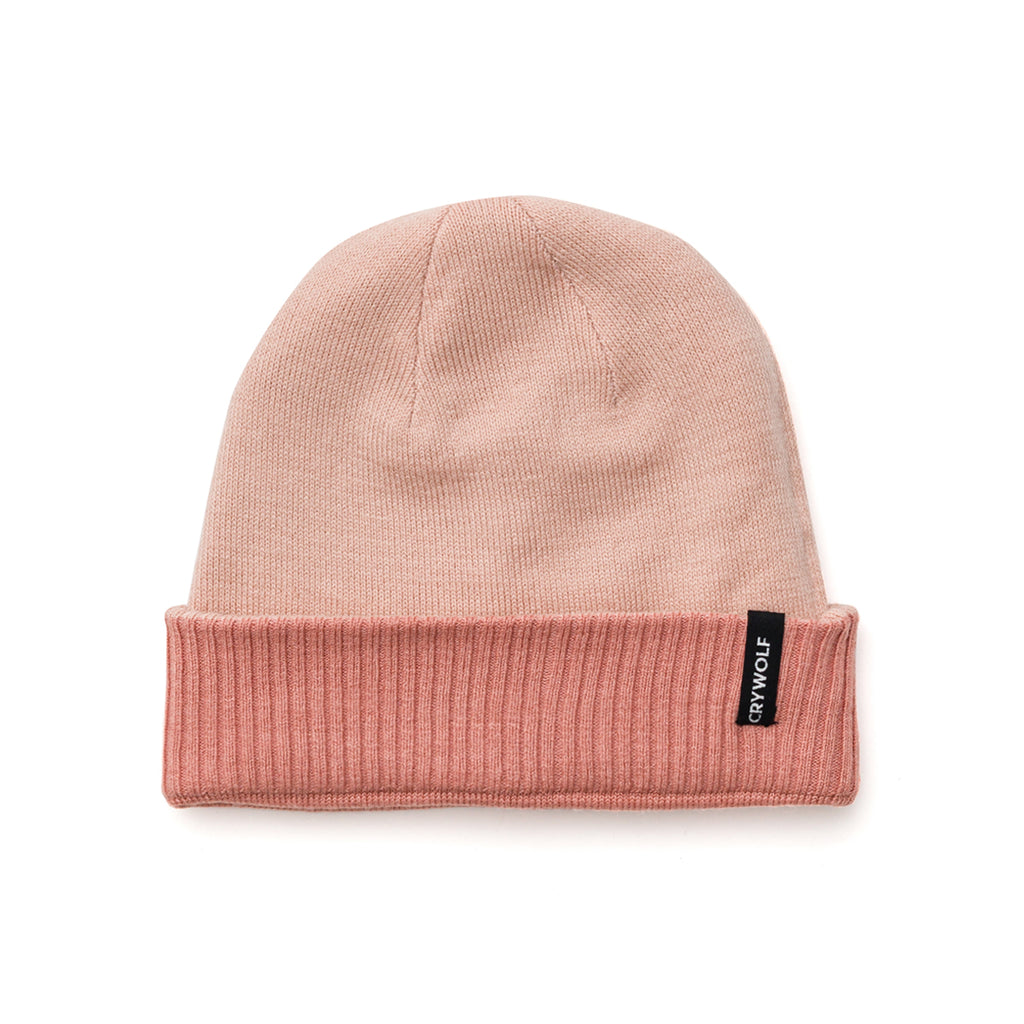 Reversible Beanie  - Rose/Dusty Pink
