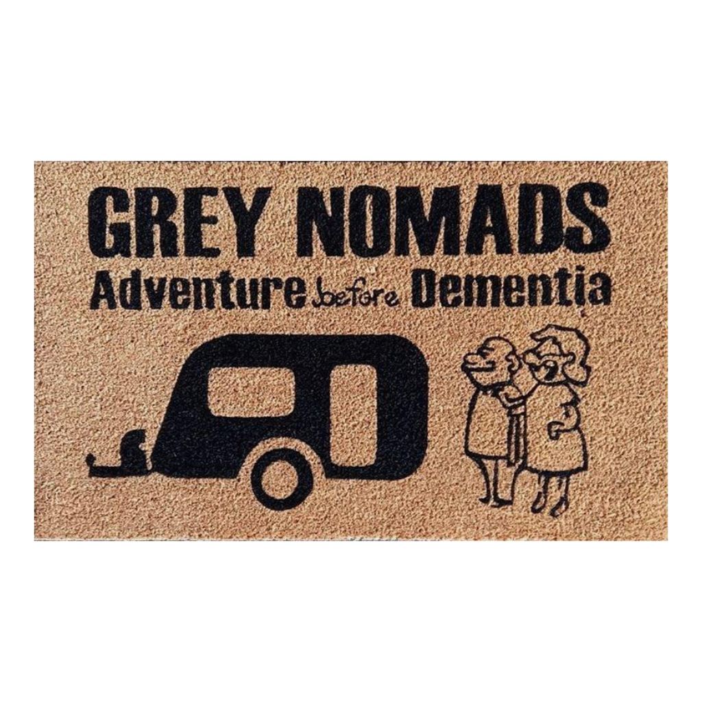 Doormat - PVC Coir - Grey Nomads 45x75cm