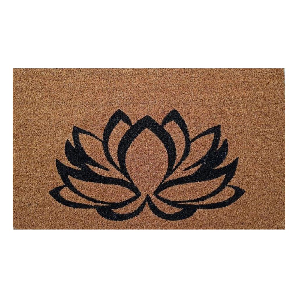 Doormat - PVC Coir Lotus Flower 45x75cm