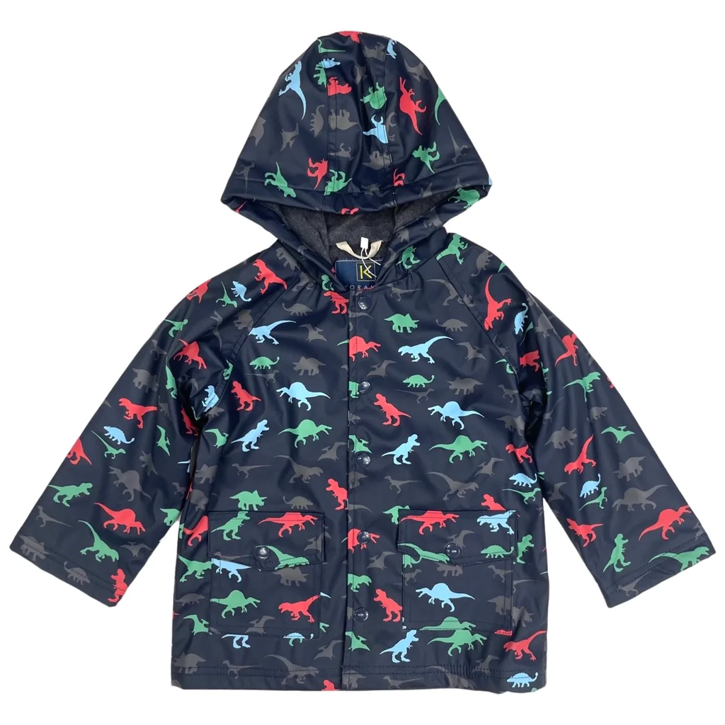 Dinosaur Raincoat - Navy
