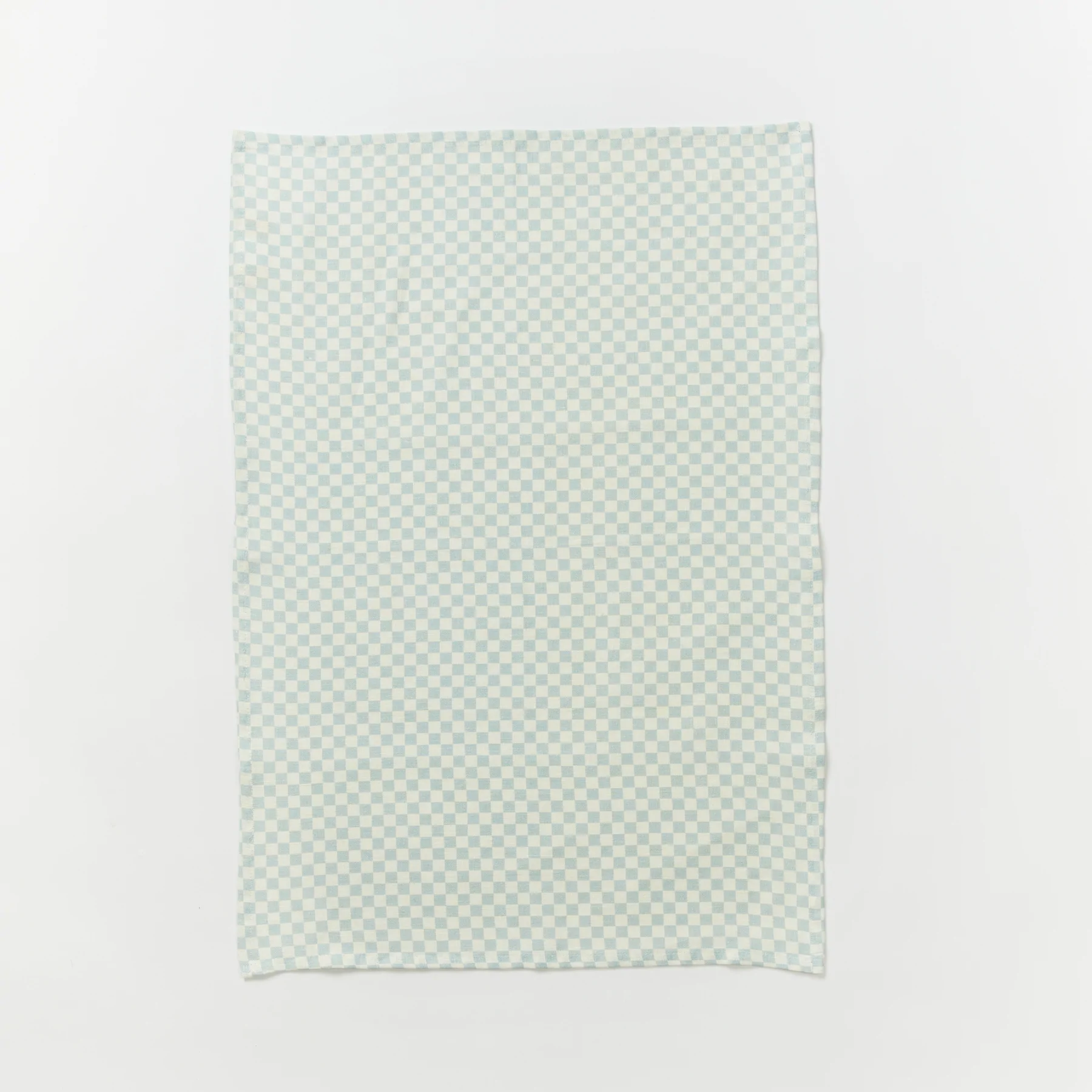 Tiny Checkers Powder Blue - Teatowel