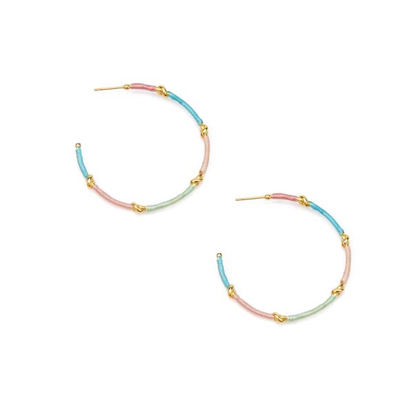 Thread wrapped hot sale hoop earrings