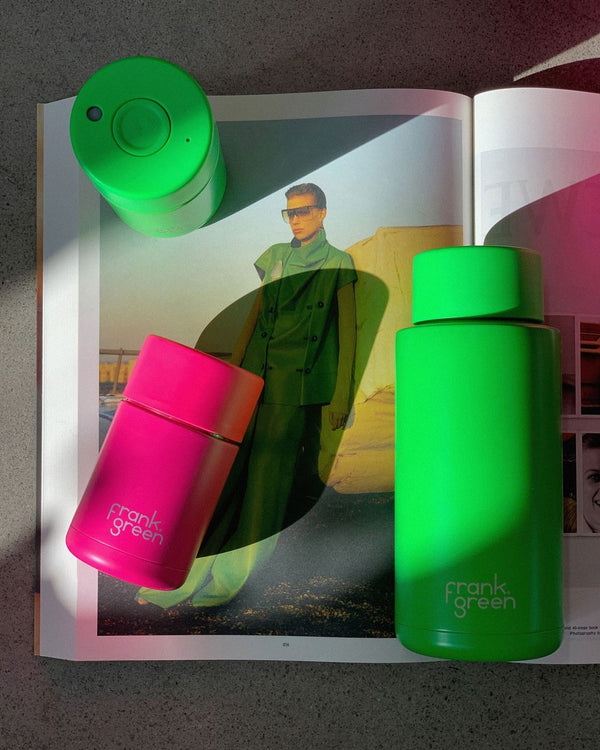Ceramic Reusable Cup - Neon Green 10oz