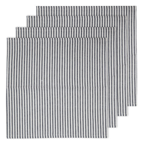Pinstripe Napkin 4Pk - Grey