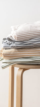 Pinstripe Napkin 4Pk - Toffee