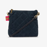Alexis Crossbody Bag - Quilted Navy Suede
