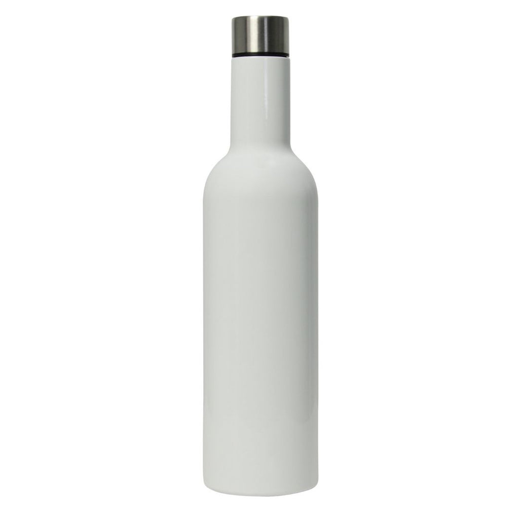 Wine Bottle - Stainless Steel White