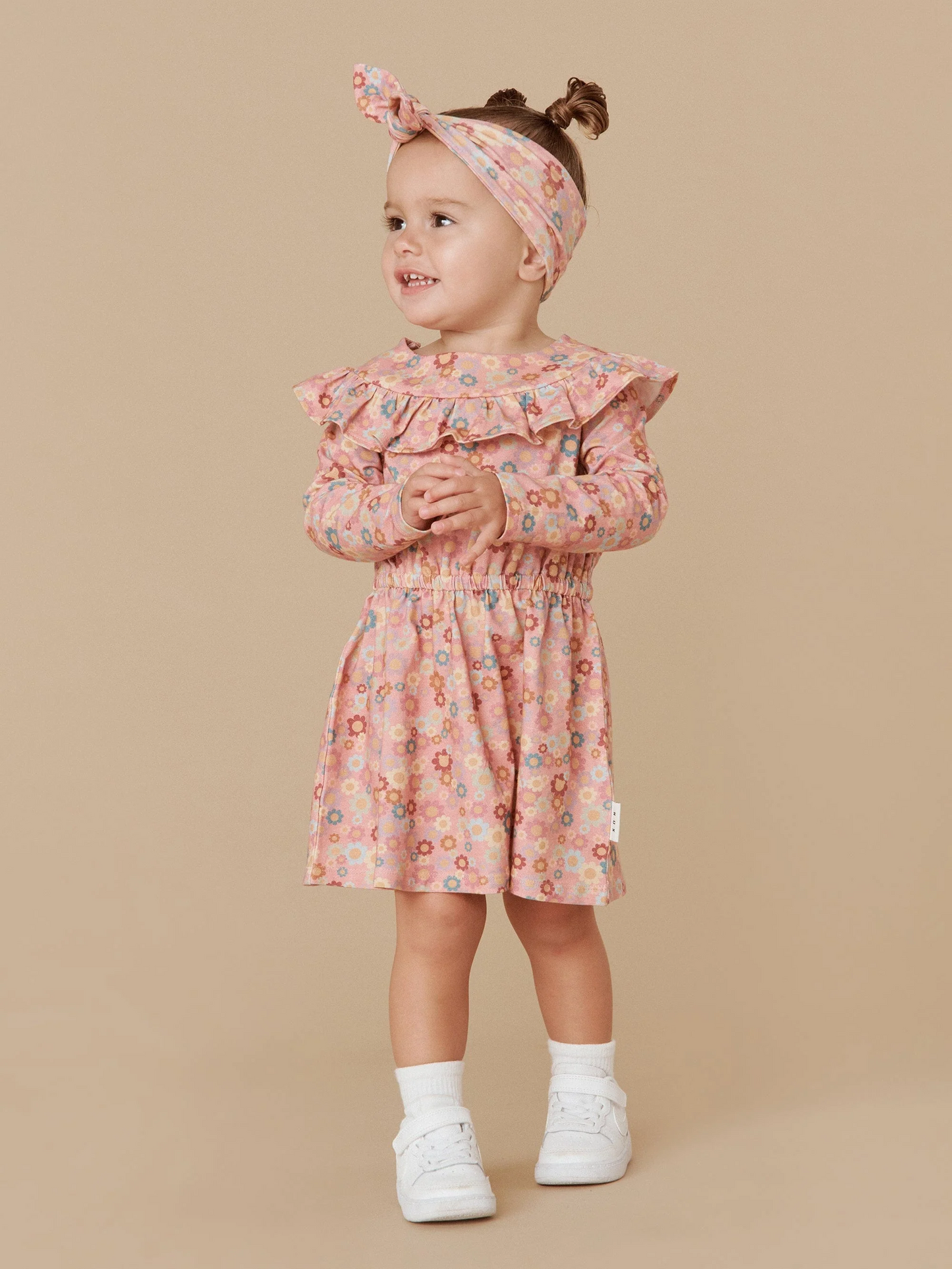 Rainbow Flower Bear Frill Dress -