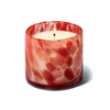 Hand Blown Bubble Glass Candle 8oz - Saffron Rose