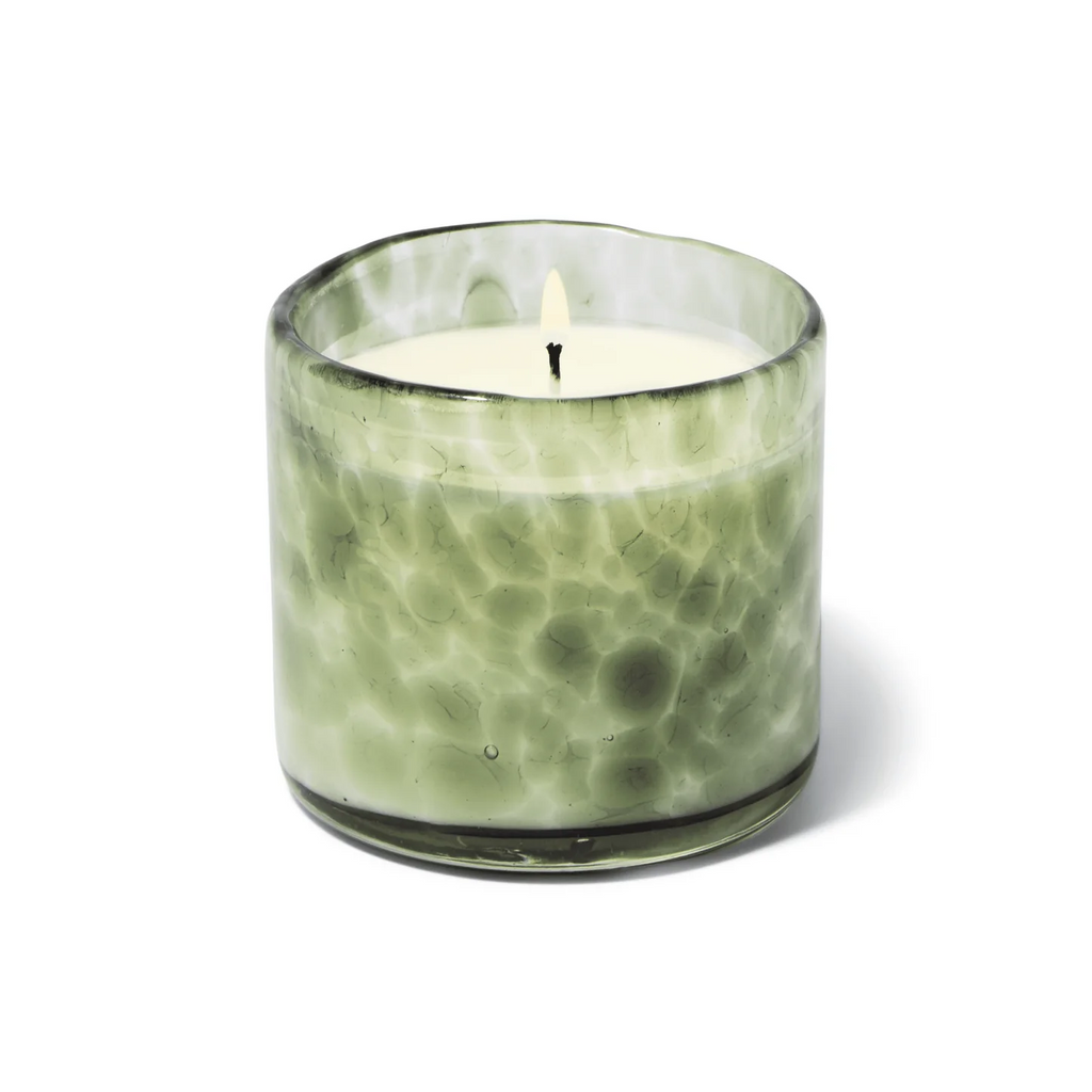 Hand Blown Bubble Glass Candle 8oz - Tabac & Pine