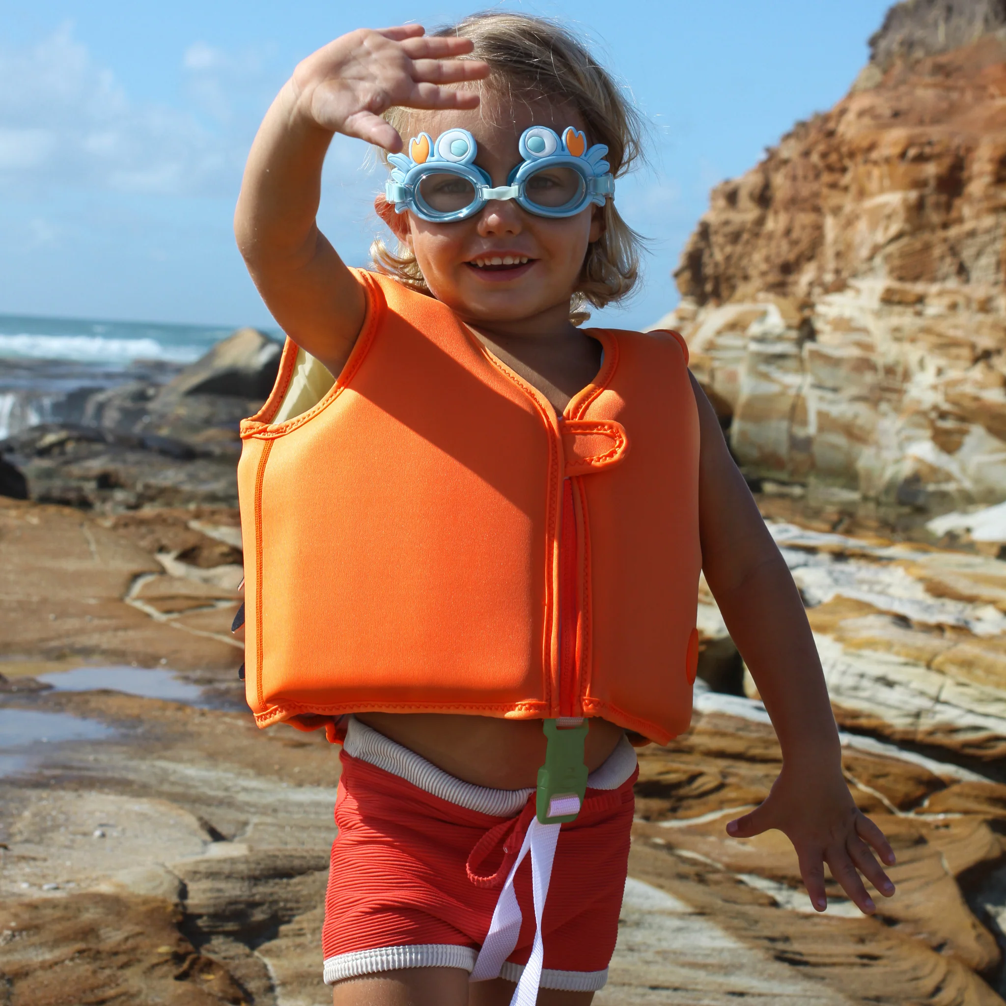 Mini Swim Goggles - Sonny The Sea Creature Blue