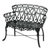 Scroll Lovers Seat Double - Black