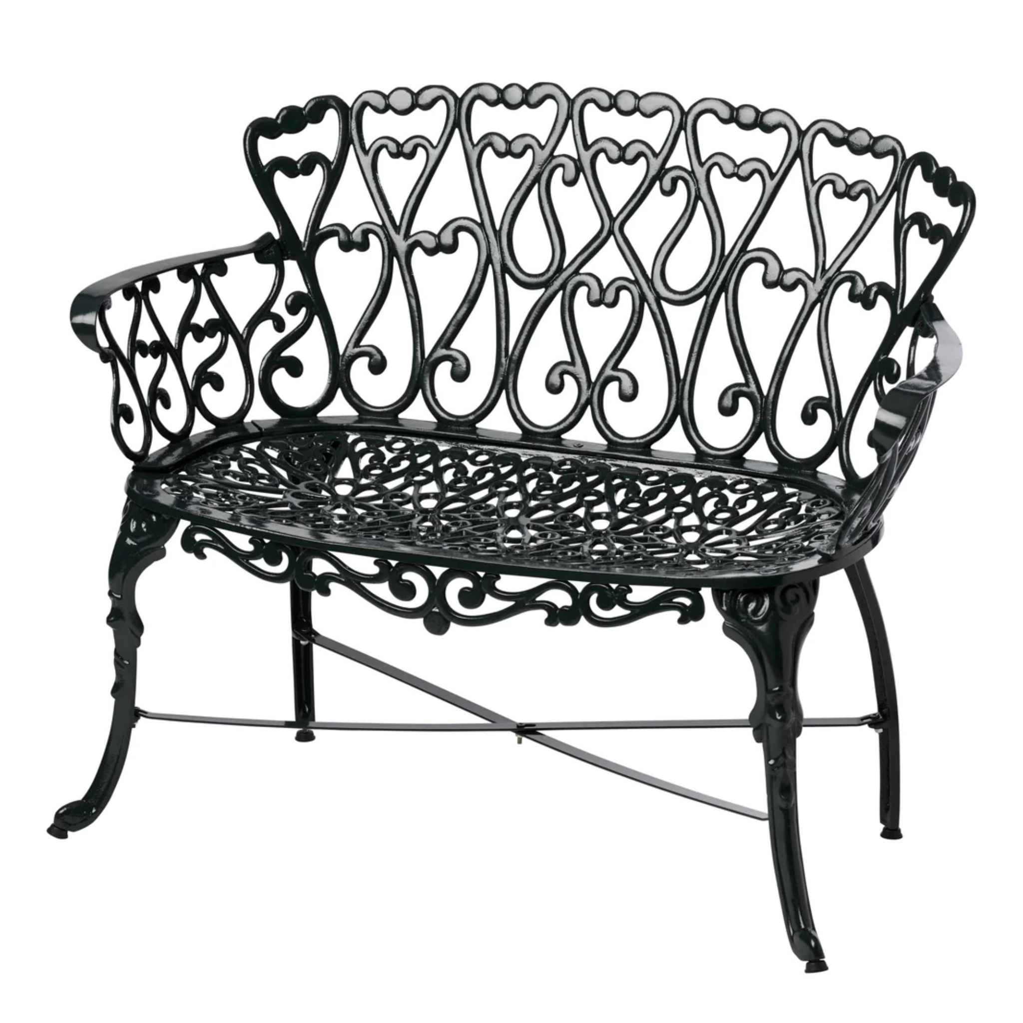 Scroll Lovers Seat Double - Black